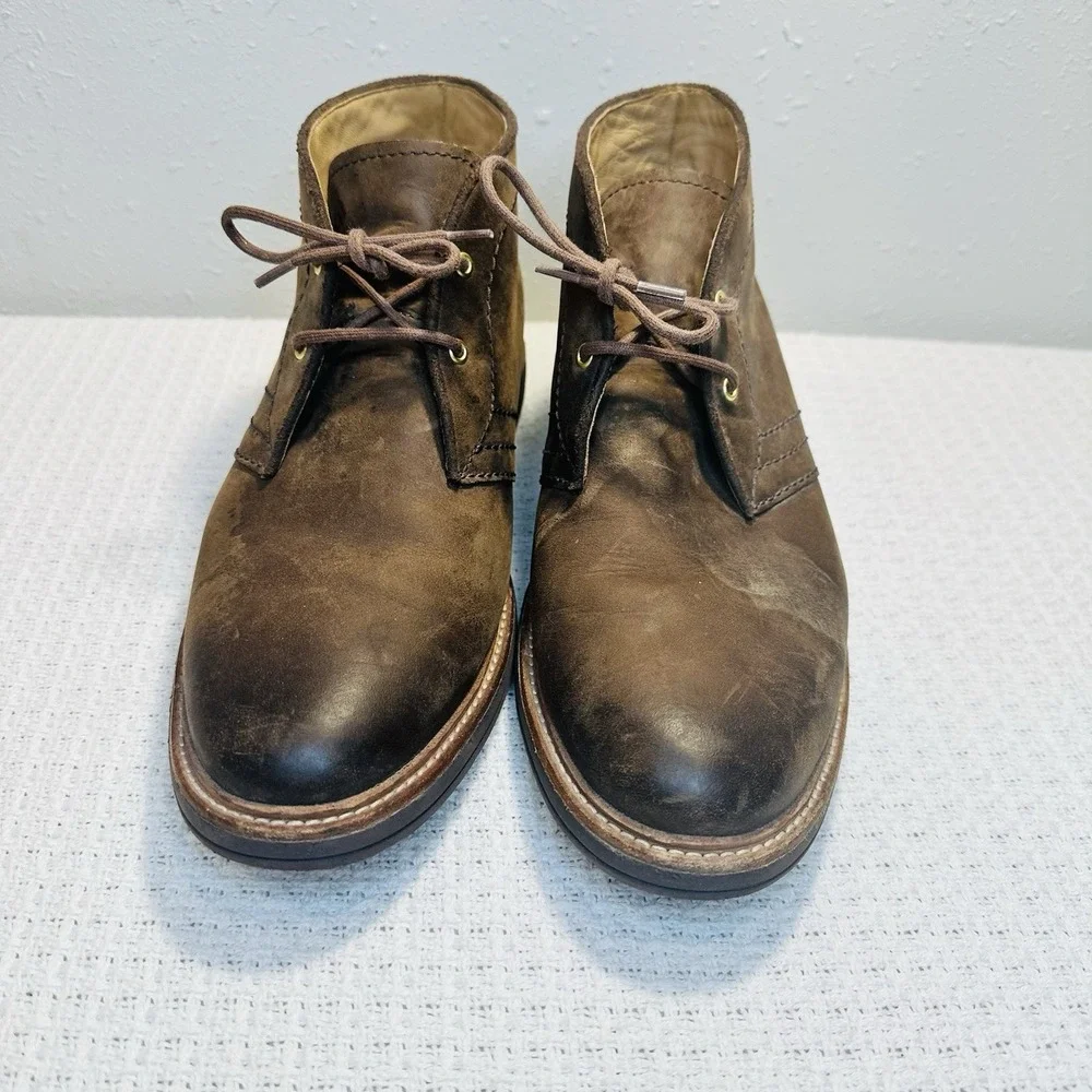 UGG Dagmann‎ Grizzly Brown Leather Chukka Boots Shoes Men's Size 9 New Insoles